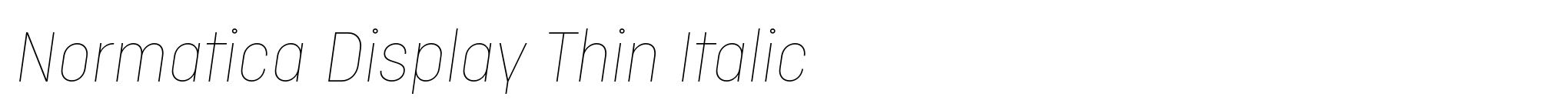 Normatica Display Thin Italic image